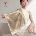 奢華 100% 桑蠶絲女用方巾